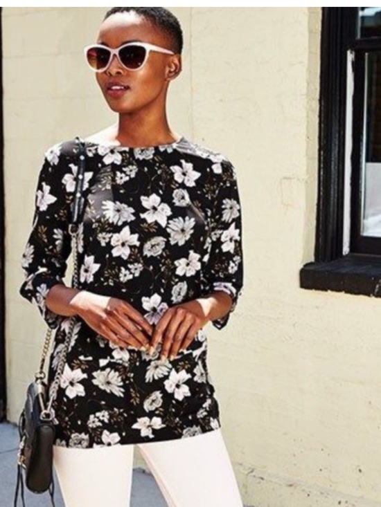 French Connection Tops - French Connection Floral Poppy Plains Printed Blouse